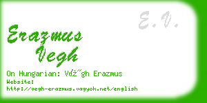 erazmus vegh business card